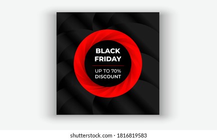 Black friday social media post template, sale banner, square flyer design, Black friday background template design, Black Friday Sale Poster, Black friday sale banner, vector, easy to edit