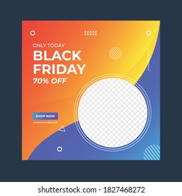Black friday social media post template