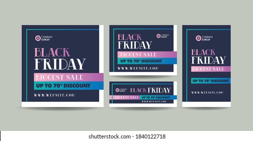 Black Friday Social Media Post Design | Website Banner Design | Instagram, Facebook, Twitter, Linked-in Advert Design  