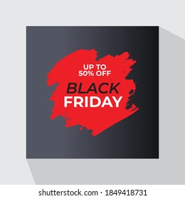 Black Friday social media post template Vector