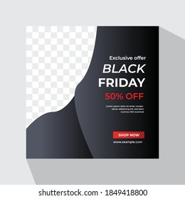 Black Friday social media post template Vector