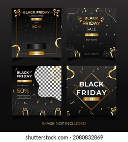 black friday social media post collection