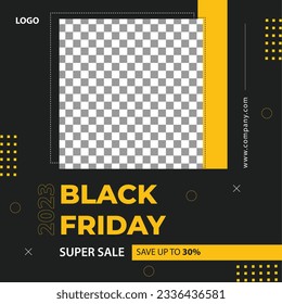 Diseño de publicaciones en medios sociales del Viernes Negro
