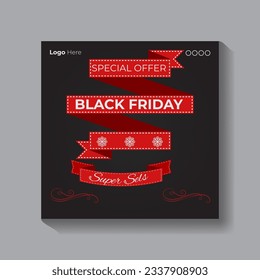 Black Friday Social Media Post Banner Bundle template