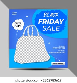 Black Friday social media post Vanity Bags and web banner template 