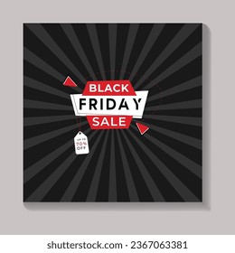 black friday social media post and discount sale banner design template