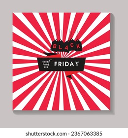 black friday social media post and discount sale banner design template