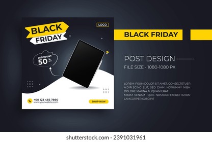 Black Friday Social Media Post Template Design