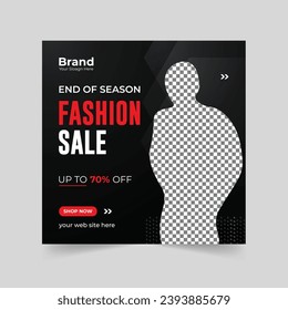 Black Friday Social Media-Post-Template, Sale Banner Cover Ads, Minimal moderne geometrische Form Hintergrund in Schwarz-Weiß-Cover-Anzeigen, Vector Eps10.