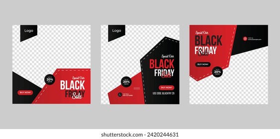 Black Friday social media post instagram post sale banner template