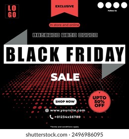 Black friday social media post design template