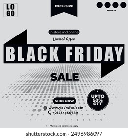 Black friday social media post design template