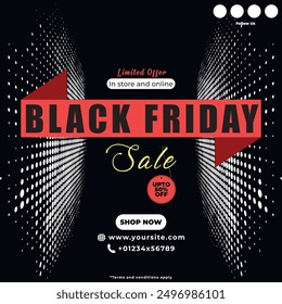 Black friday social media post design template