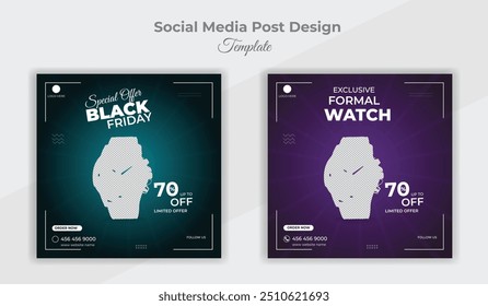 Black Friday social media post set design template