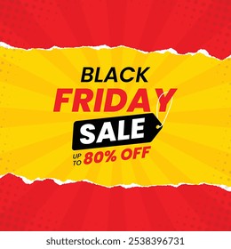 Black Friday Social Media Post Template, Black Friday Sale, Exclusive Offer Template. Banner-Design für schwarzen Freitag, bis zu 75% Rabatt, 50%, 70% Rabatt, 80% Rabatt mit mehreren Hintergrund, Angebotsvorlage.