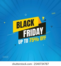 Black Friday social media post template, Black Friday venda, Exclusive Offer template. Projeto de banner para Black Friday, Até 75% de desconto, 50%, 70% de desconto, 80% de desconto com fundo vermelho e branco, Modelo de oferta.