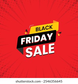 Black Friday social media post template, Black Friday venda, Modelo de oferta exclusiva. design de banner para Black Friday, Até 75% de desconto, 50%, 70% de desconto, 80% de desconto com fundo vermelho, Modelo de oferta.