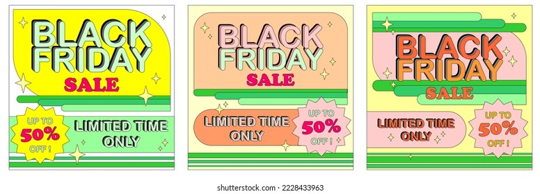 Black Friday Social Media promotion Banner Template.black Friday feed post illustration