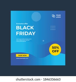 Black Friday social media  template design