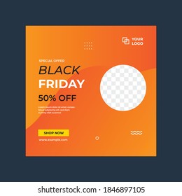 Black Friday social media  template design