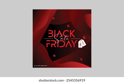 Black Friday social media template design.