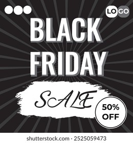Diseño de post social del Black Friday