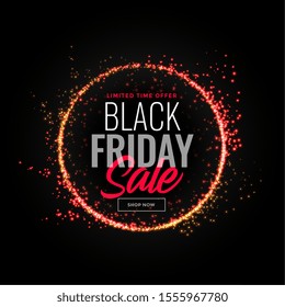 black friday sparkles sale background design