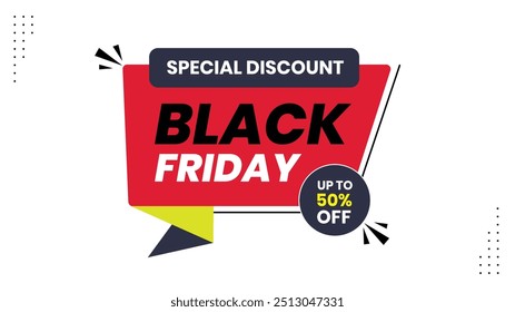 Black Friday Special Discount Up to 50% Off Sale Banner Template for Unbeatable Deals Get Customizable Templates to Boost Sales with Eye Catching Designs for Black Friday Promotions and Save Big Now