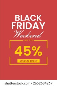 Modelo de desconto especial Black Friday - negrito 45 por cento Design