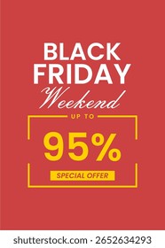 Black Friday Special Discount Template – Bold 95 Percent Design