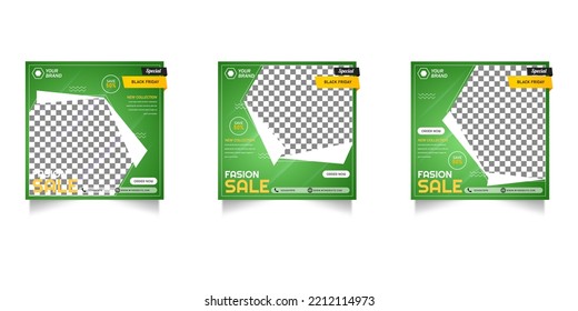 Black Friday special fashion sale social media template