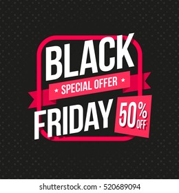 Black Friday Special Offer 50% Off Label