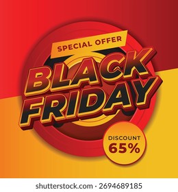 Oferta especial Black Friday com 65 desconto Promoção
