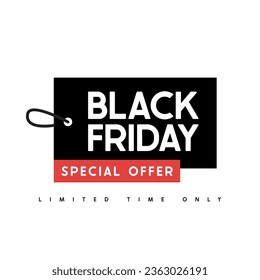 Black Friday special offer banner. Vector illustration.
