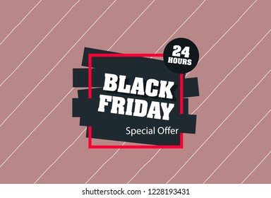 Black Friday Special Offer Design Concept Vector Illustrator Flat Design