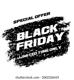 Black Friday Special Offer design template for web banners, posters, landing pages or web sites. Vector illustration isolated on white background