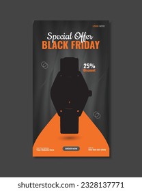 black friday special offer Instagram and facebook story banner design