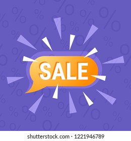 black friday special offer poster shopping chat bubble speech with sale text holiday promotion concept flat vector illustration