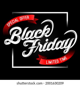 afiche de oferta especial del viernes negro