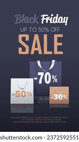 black friday special offer sale poster shopping flyer holiday promotion hot price discount banner