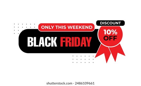 ¡Oferta especial - Viernes Negro! Guardar 50% con nuestro diseño de Plantilla de Anuncio sobre un fondo blanco limpio ¡No te lo pierdas!