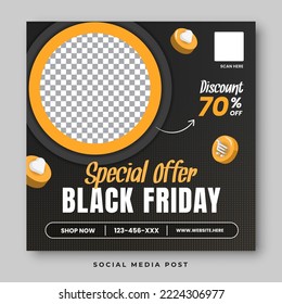 Black friday special offer social media banner template