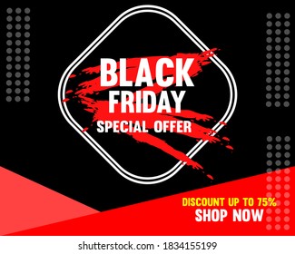 oferta especial de viernes negro súper venta cartel de compras de vacaciones promoción de precio caliente concepto de descuento de precio fijo ilustración vectorial
