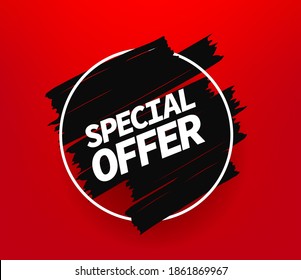 Black friday special offer vector banner