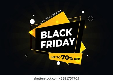 Black Friday Special Sales Store bietet Ankündigung Rabatt-Werbebanner mit modernen realistischen Farbverlauf-Vorlage abstrakten Vektordesign