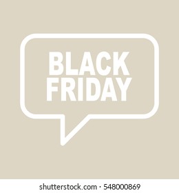BLACK FRIDAY speech balloon.