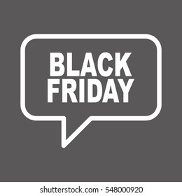 BLACK FRIDAY speech balloon.