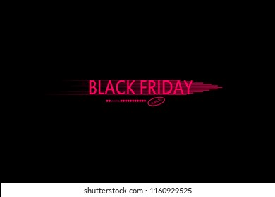 Black Friday Speed icon and loading bar on the black background ,