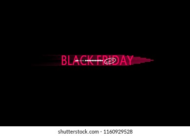 Black Friday Speed icon and loading bar on the black background ,