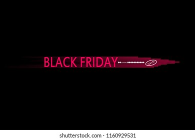 Black Friday Speed icon and loading bar on the black background ,